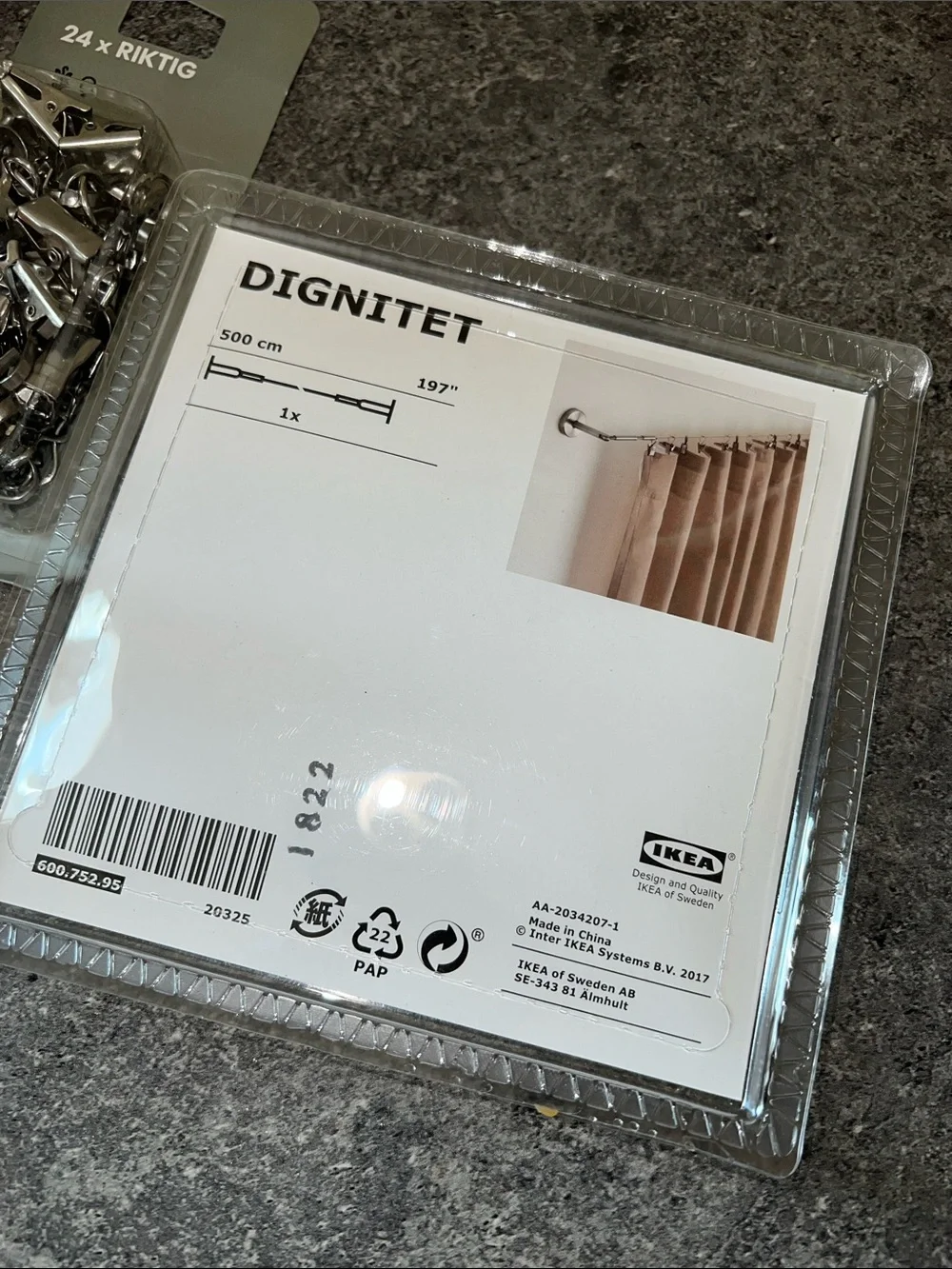 Ikea dignitet curtain hanger riktig clips nib